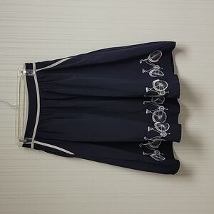 Comme Toi by Anthropologie sea side bicycle skirt women's size small whimsical